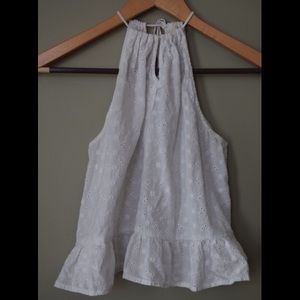 Cute, white lace crop top